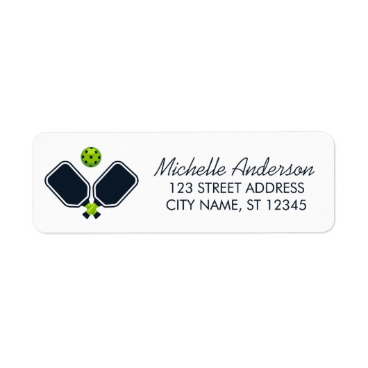 Pickleball with Paddles & Ball Return Address (Vorne)