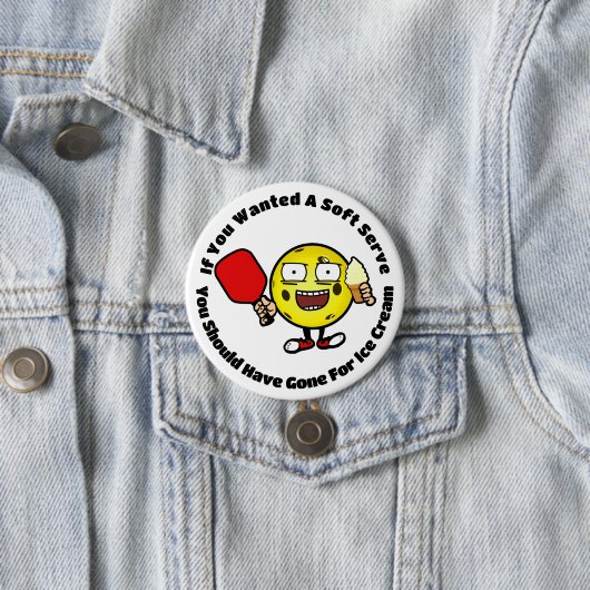 Pickleball Witz über die Bedienung von Soft Serve  Button (Beispiel)