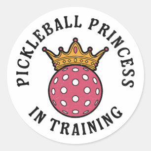 Pickleball Women Funny Runder Aufkleber
