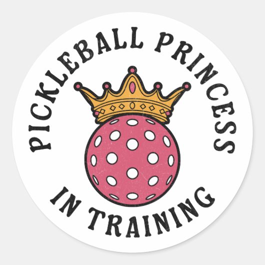 Pickleball Women Funny Runder Aufkleber (Vorderseite)