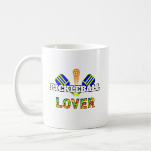 Pickleball Word Crosspaddles Ball Lover Design Kaffeetasse
