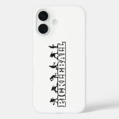 Pickleball Word Player Silhouetten Sport Action Case-Mate iPhone Hülle (Rückseite)