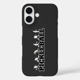 Pickleball Word Player Silhouetten Sport Action iPhone 16 Hülle