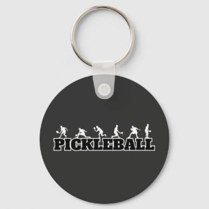 Pickleball Word Player Silhouetten Sport Action Schlüsselanhänger