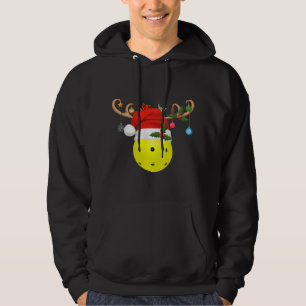 Pickleball Xmas Gift Reindeer Weihnachtsmannmütze Hoodie