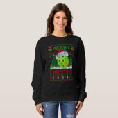 Pickleball Xmas Tree Ugly Santa Pickleball Christ Sweatshirt (Vorne ganz)