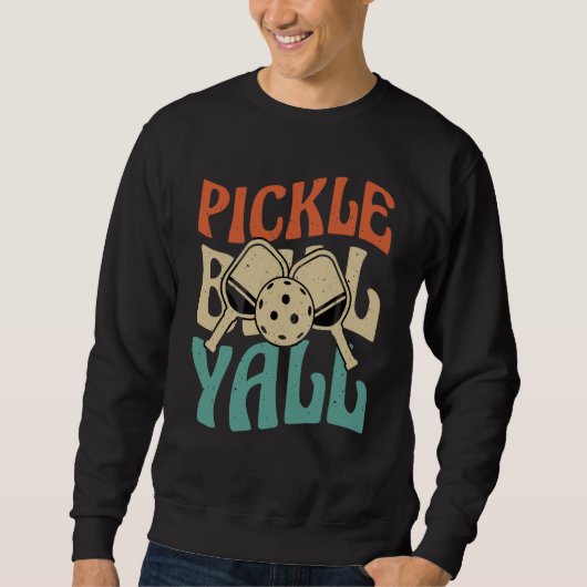 Pickleball Yall Retro Vintage 70's 80's Sweatshirt (Vorderseite)