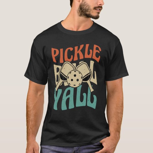 Pickleball Yall Retro Vintage 70's 80's T-Shirt (Vorderseite)