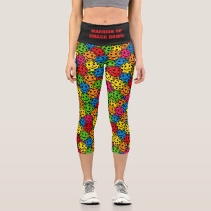Pickleball Yoga Krieger Klettern Capri Leggings