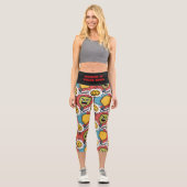 Pickleball Yoga Krieger Klettern Capri Leggings (Vorderseite)