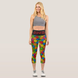 Pickleball Yoga Zen auf der Matte Capri Leggings