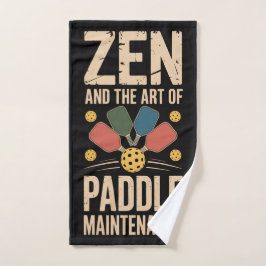 Pickleball Zen Paddle Maintenance Graphic Handtuch
