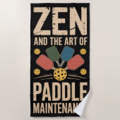 Pickleball Zen Paddle Maintenance Graphic Strandtuch (Vorderseite)