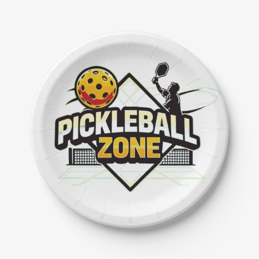 Pickleball Zone - Perfekt für leidenschaftliche Sp Pappteller (Vorderseite)