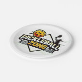 Pickleball Zone - Perfekt für leidenschaftliche Sp Pappteller (Schrägansicht)