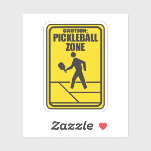 Pickleball Zone Pickleball-Aufkleber Aufkleber (Blatt)