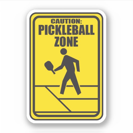 Pickleball Zone Pickleball-Aufkleber Aufkleber (Vorderseite)