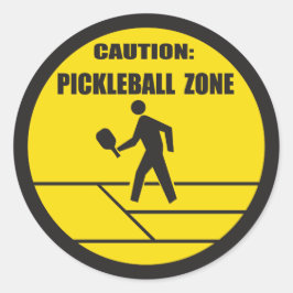 Pickleball Zone Runder Aufkleber