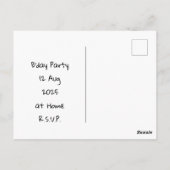 Pickleball zum Thema Geburtstagsparty Postkarte (Rückseite)