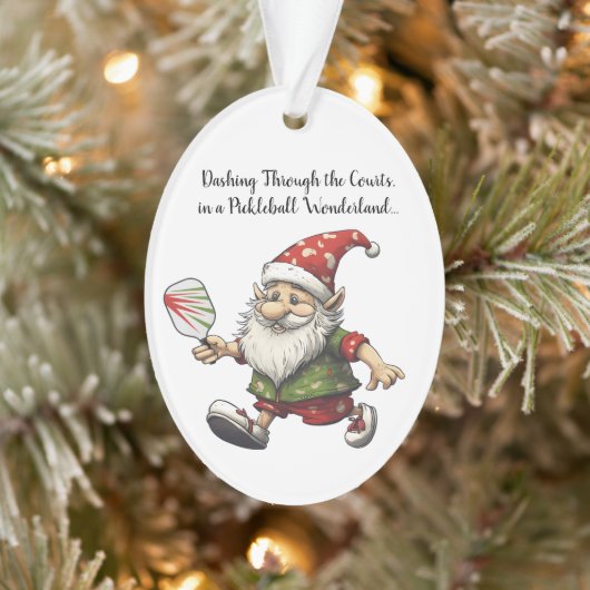 🎄 Pickleball-Zwerg-Feiertagsspiel 🎄 Ornament (Baum)