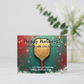 Pickleball🎅Dinkmas Hingabe Feiertagskarte (Stehend Vorderseite)