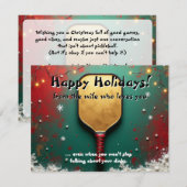 Pickleball🎅Dinkmas Hingabe Feiertagskarte (Vorne/Hinten)