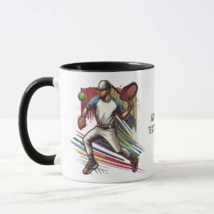 Pickleballer beim Baseball spielen Pickleball Spor Tasse