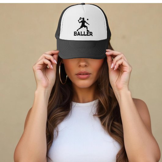 Pickleballer Funny Custom Text Pickleball Truckerkappe