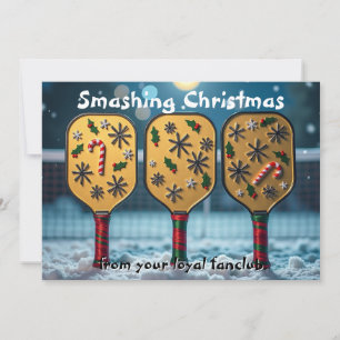 Pickleball🎅Fan Club Forehand Fiesta Feiertagskarte