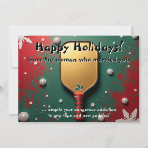Pickleball🎅Griffband & Liebesbriefe Feiertagskarte