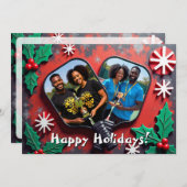 Pickleball🎅Merry Match Point! Feiertagskarte (Vorne/Hinten)