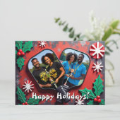 Pickleball🎅Merry Match Point! Feiertagskarte (Stehend Vorderseite)