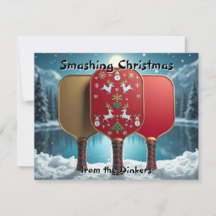 Pickleball🎅Moonlight Smashmas Feiertagskarte