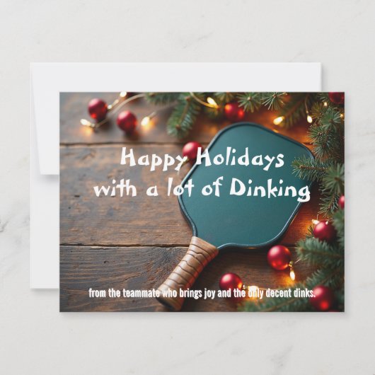 Pickleball🎅Paddle & Pine Holiday Shine Feiertagskarte (Vorderseite)