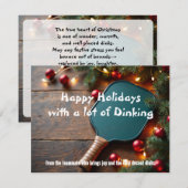 Pickleball🎅Paddle & Pine Holiday Shine Feiertagskarte (Vorne/Hinten)