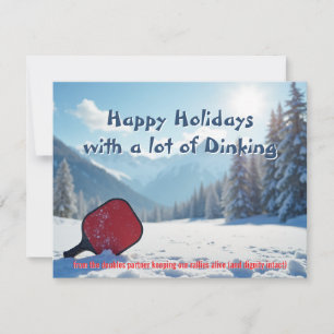 Pickleball🎅Rückhand-Schneesturm & Weihnachtsbravo Feiertagskarte