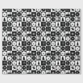 Pickleballs Frohe Weihnachten 🎄 Schwarz-Weiß Geschenkpapier (Flach)