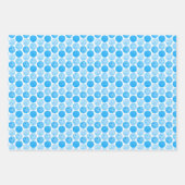 Pickleballs - grün, orange und blau auf weiß geschenkpapier set (Vorderseite 3)