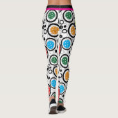 Pickleballs (kleine Fliesengröße) Leggings (Rückseite)
