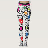 Pickleballs (kleine Fliesengröße) Leggings (Vorderseite)