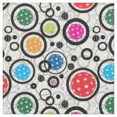 Pickleballs mischen sich mit weißem BG Stoff (Nahaufnahme)