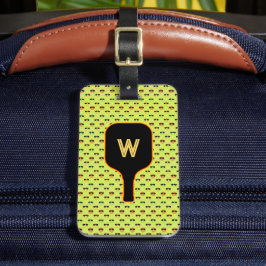 Pickleballs & Paddelmonogramm (grün) Gepäckanhänge Gepäckanhänger
