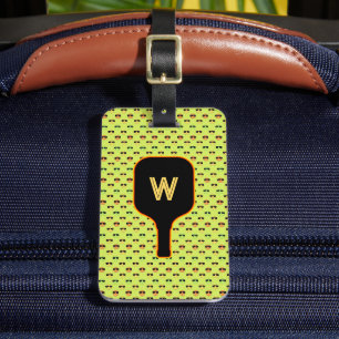 Pickleballs & Paddelmonogramm (grün) Gepäckanhänge Gepäckanhänger
