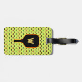 Pickleballs & Paddelmonogramm (grün) Gepäckanhänge Gepäckanhänger (Rückseite horizontal)