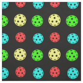 Pickleballs Pattern Schwarzer Hintergrund Stoff (Muster)