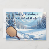 Pickleball🎅Snowball Saves & Paddle Praise Feiertagskarte (Vorderseite)