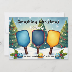 Pickleball🎅Stürmt durch die Saison Feiertagskarte