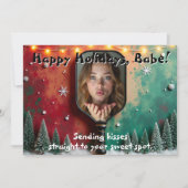 Pickleball🎅Sweet Spot & Snowflakes Feiertagskarte (Vorderseite)