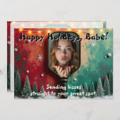 Pickleball🎅Sweet Spot & Snowflakes Feiertagskarte (Vorne/Hinten)