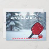 Pickleball🎅Third Shot Drop & Holiday Pop Feiertagskarte (Vorderseite)